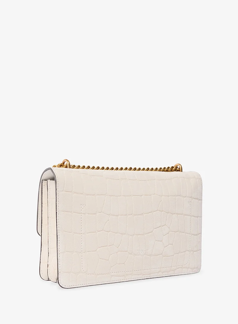 بينكو Logo Detail Flap Over Shoulder Bag
